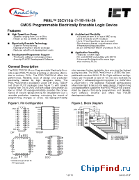 Datasheet PEEL22CV10AT-15 manufacturer Anachip